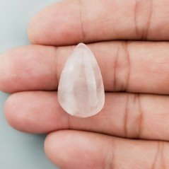 Cabochon di Quarzo Rosa Naturale Goccia, Piatto e Liscio, 25x16x7 mm, 23,95 ct, Fatto a Mano Cabochon di Quarzo Rosa Naturale Goccia, Piatto e Liscio, 25x16x7 mm, 23,95 ct, Fatto a Mano