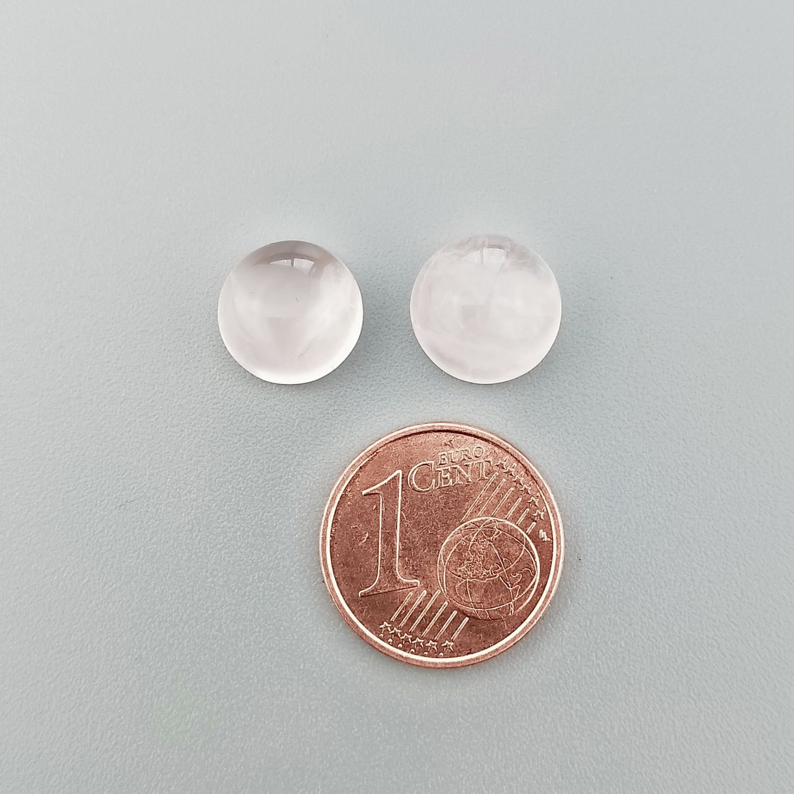Quarzo Rosa Forma Tondo Cabochon Liscio Lavorato a Mano 10mm 1Pz