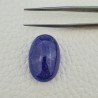 Tanzanite Naturale Forma Ovale Piatto Cabochon Liscio Fatto a Mano 16X24X10mm 35,90 Carati 1pz