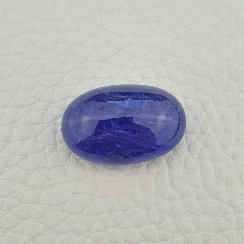 Tanzanite Naturale Forma Ovale Piatto Cabochon Liscio Fatto a Mano 16X24X10mm 35,90 Carati 1pz