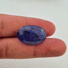 Tanzanite Naturale Forma Ovale Piatto Cabochon Liscio Fatto a Mano 16X24X10mm 35,90 Carati 1pz