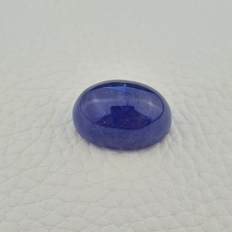 Cabochon di Tanzanite Naturale Ovale, Piatto e Liscio, 22x15x12 mm, 39,55 ct, Fatto a Mano