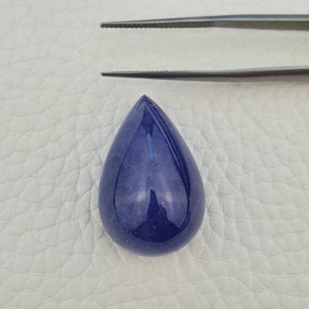 Tanzanite Naturale Forma Goccia Piatto Cabochon Liscio Fatto a Mano 27X18X14mm 52,85 Carati 1pz