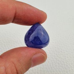 Tanzanite Naturale Forma Cuore Piatto Cabochon Liscio Fatto a Mano 20X19X12mm 35,50 Carati 1pz