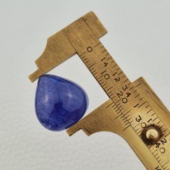 Tanzanite Naturale Forma Cuore Piatto Cabochon Liscio Fatto a Mano 20X19X12mm 35,50 Carati 1pz
