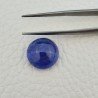 Tanzanite Naturale Forma Tondo Piatto Cabochon Liscio Fatto a Mano 14X14X08mm 13,95 Carati 1pz