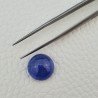 Tanzanite Naturale Forma Tondo Piatto Cabochon Liscio Fatto a Mano 14X14X08mm 13,95 Carati 1pz