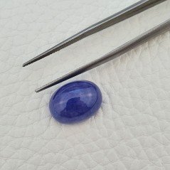 Tanzanite Naturale Forma Ovale Piatto Cabochon Liscio Fatto a Mano 15X11X7mm 12,65 Carati 1pz
