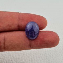 Tanzanite Naturale Forma Ovale Piatto Cabochon Liscio Fatto a Mano 16X13X6mm 13,20 Carati 1pz