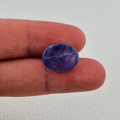 Tanzanite Naturale Forma Ovale Piatto Cabochon Liscio Fatto a Mano 16X13X6mm 13,20 Carati 1pz