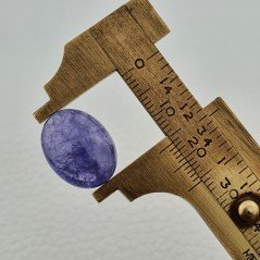 Tanzanite Naturale Forma Ovale Piatto Cabochon Liscio Fatto a Mano 16X13X6mm 13,20 Carati 1pz