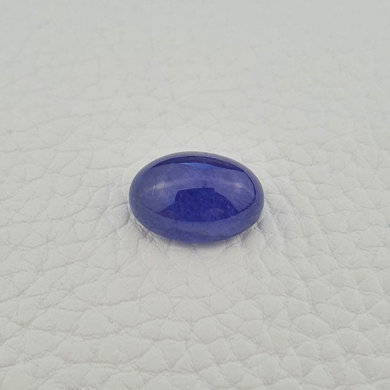 Cabochon di Tanzanite Naturale Ovale, Piatto e Liscio, 16x12x8 mm, 15,60 ct, Fatto a Mano