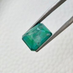 Gemma Sciolta di Quarzo Doppietta Esmeraldo, Taglio Smeraldo Ottagono Sfaccettato a Mano, 14x10x8 mm, 10,25 ct