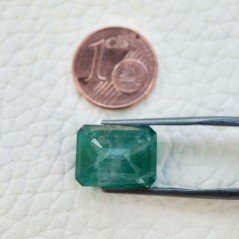 Gemma Sciolta di Quarzo Doppietta Esmeraldo, Taglio Smeraldo Ottagono Sfaccettato a Mano, 14x10x8 mm, 10,25 ct