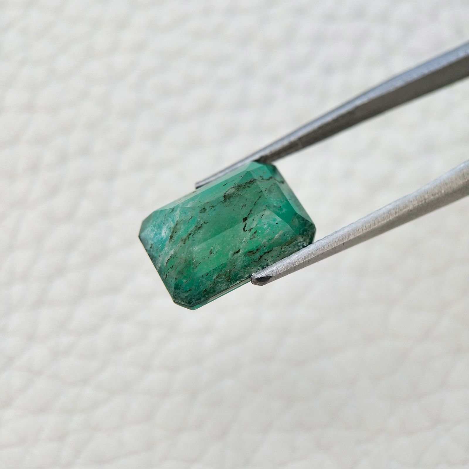 Quarzo Doppietta Esmeraldo Taglio Smeraldo Ottagono Sfaccettata a Mano Gemma Sciolta 14X9X7mm 8,00 Carati 1pz