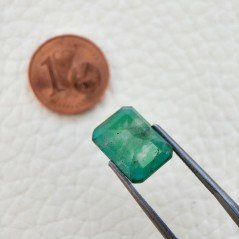 Gemma Sciolta di Quarzo Doppietta Esmeraldo, Taglio Smeraldo Ottagono Sfaccettato a Mano, 13x9x7 mm, 6,85 ct