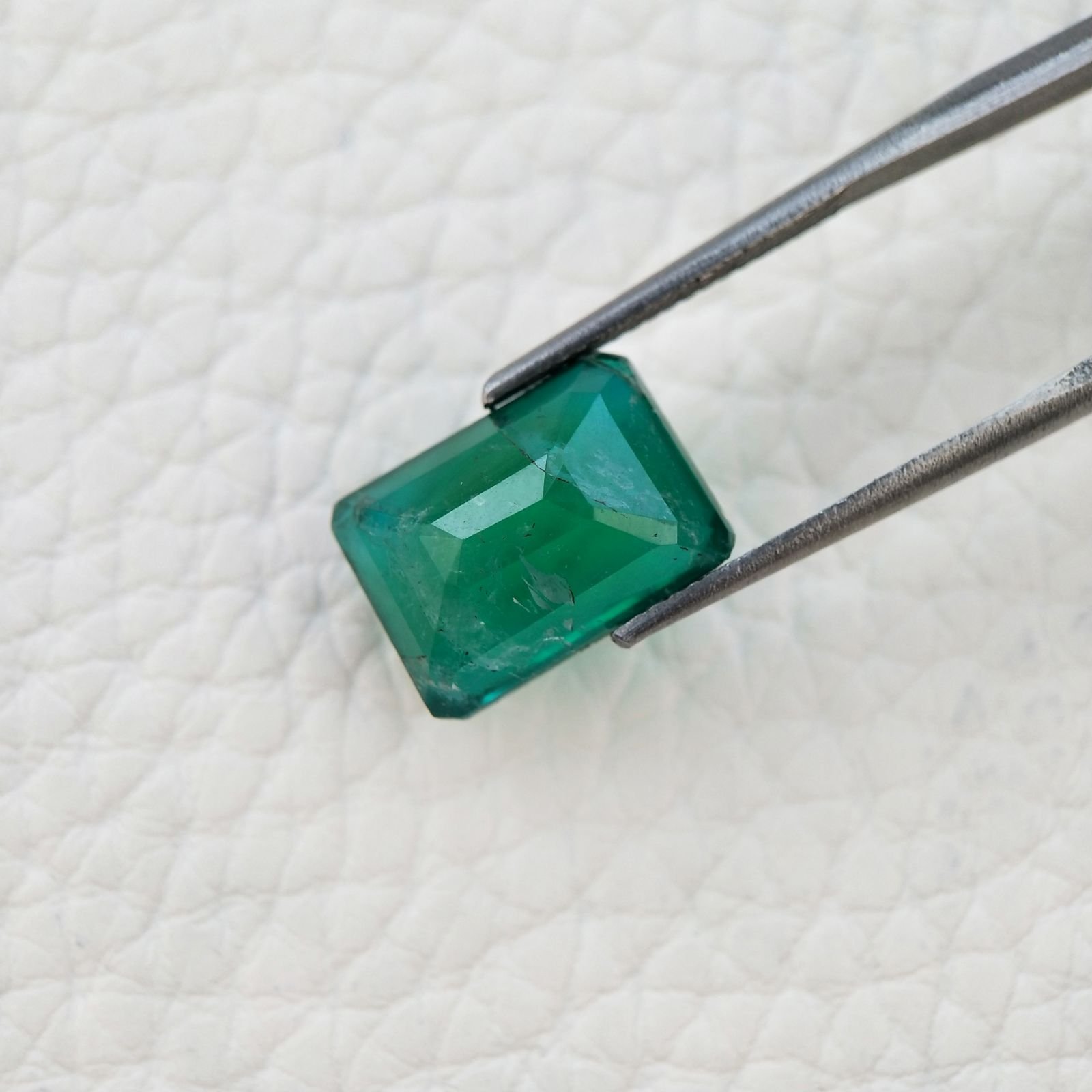 Quarzo Doppietta Esmeraldo Taglio Smeraldo Ottagono Sfaccettata a Mano Gemma Sciolta 13X10X6mm 6,55 Carati 1pz