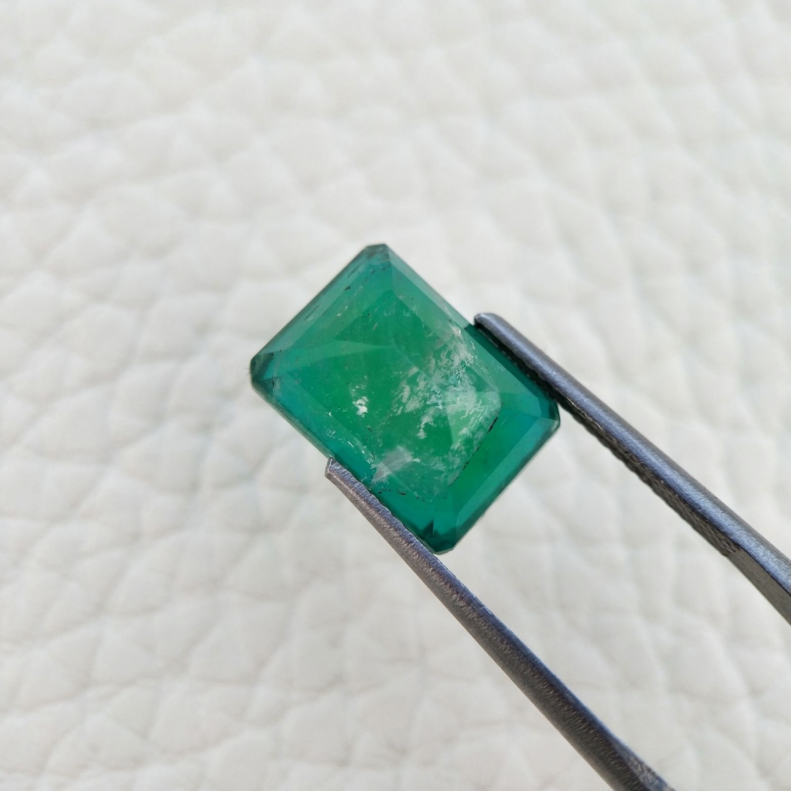 Quarzo Doppietta Esmeraldo Taglio Smeraldo Ottagono Sfaccettata a Mano Gemma Sciolta 12X9X7mm 6,60 Carati 1pz
