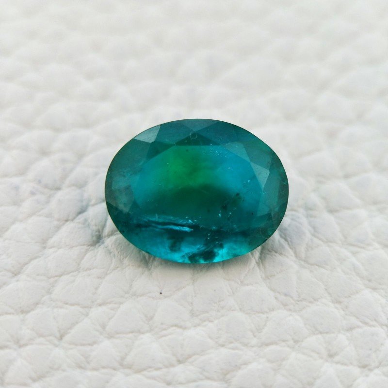Quarzo Doppietta Esmeraldo Taglio Ovale Sfaccettata a Mano Gemma Sciolta 14X11X6mm 6,30 Carati 1pz