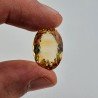 Quarzo Citrino Naturale Taglio Ovale Sfaccettata a Mano Gemma Sciolta 14X20X10mm 19,35 Carati 1pz