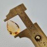 Quarzo Citrino Naturale Taglio Goccia Sfaccettata a Mano Gemma Sciolta 14X21X7mm 11,35 Carati 1pz