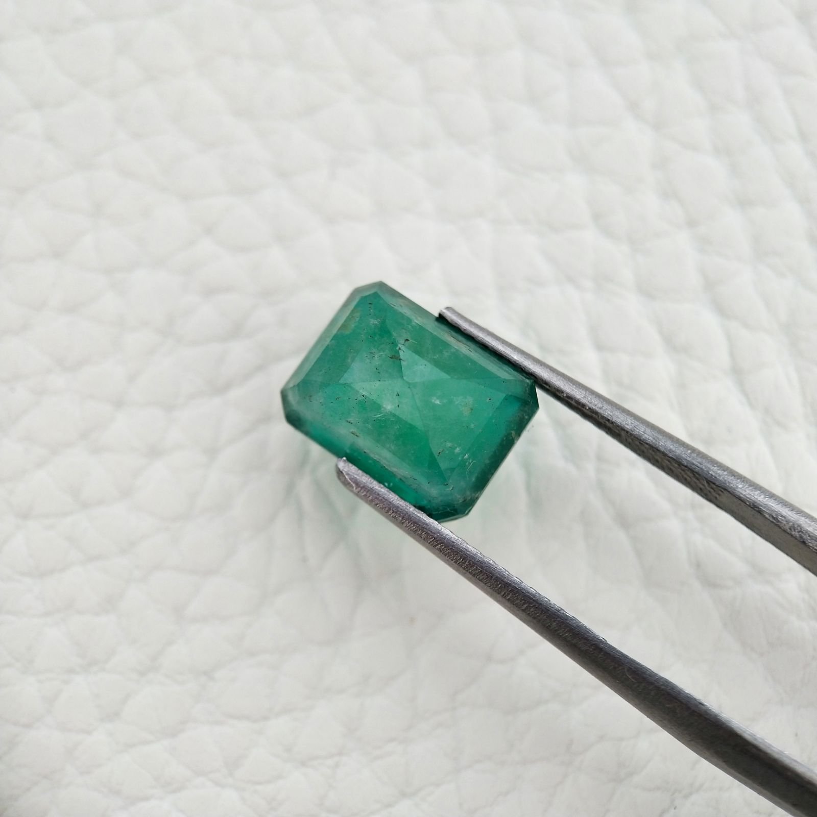 Quarzo Doppietta Esmeraldo Taglio Smeraldo Ottagono Sfaccettata a Mano Gemma Sciolta 11X8X6mm 5,25 Carati 1pz