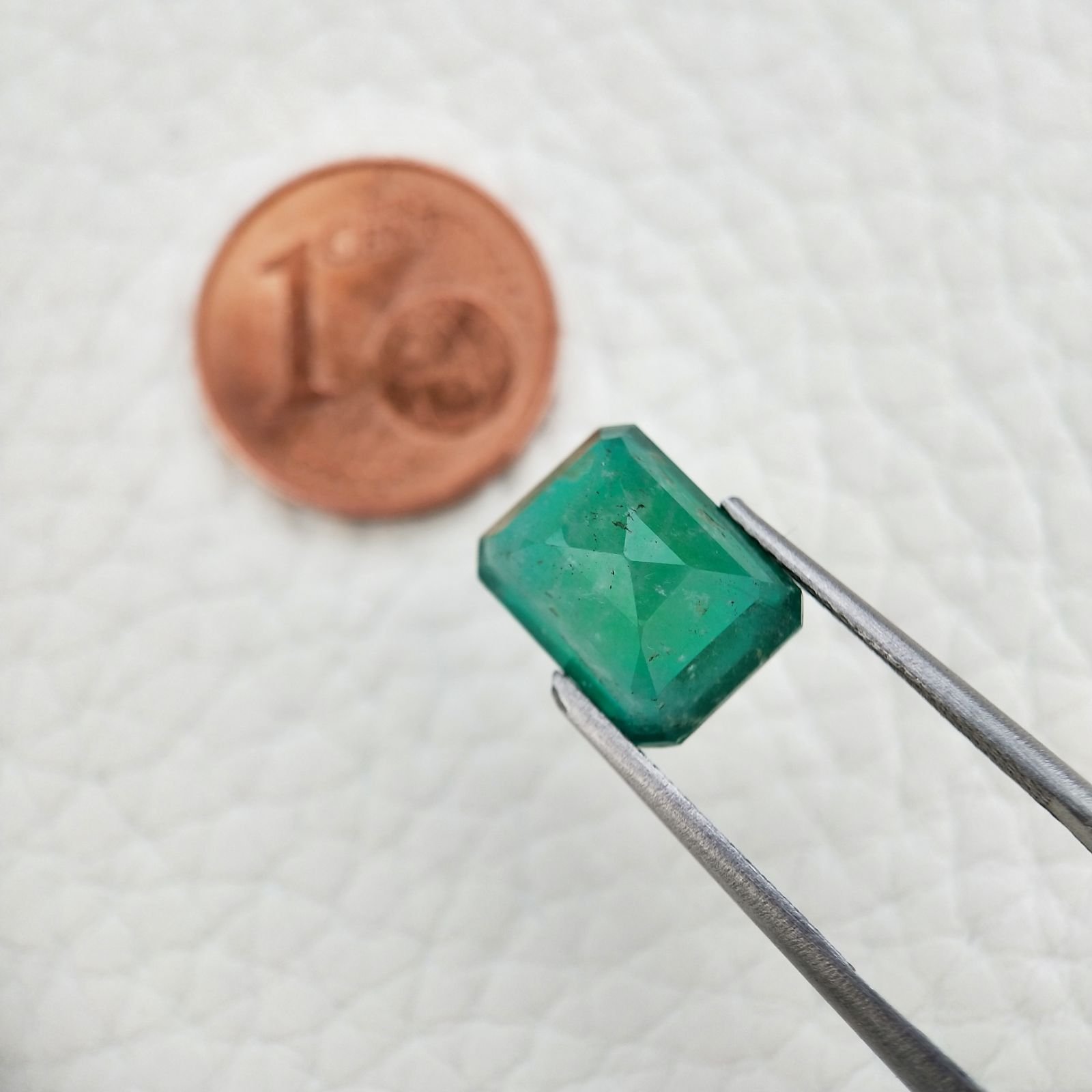 Quarzo Doppietta Esmeraldo Taglio Smeraldo Ottagono Sfaccettata a Mano Gemma Sciolta 11X8X6mm 5,25 Carati 1pz