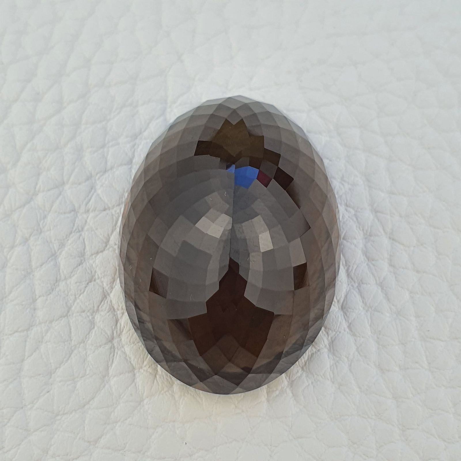 Quarzo Fumè Naturale Taglio Ovale Sfaccettata a Mano Gemma Sciolta 13X18mm 85,00 Carati 1pz