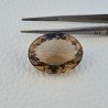 Quarzo Fumè Naturale Taglio Ovale Sfaccettata a Mano Gemma Sciolta 19X25X10mm 31,90 Carati 1pz