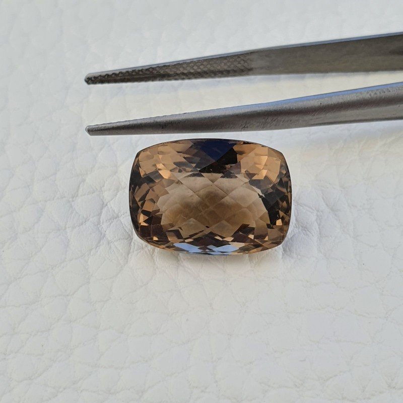 Quarzo Fumè Naturale Taglio Cuscino Sfaccettata a Mano Gemma Sciolta 12X17X10,80mm 14,35 Carati 1pz Quarzo Fumè Naturale Taglio Cuscino Sfaccettata a Mano Gemma Sciolta 12X17X10,80mm 14,35 Carati 1pz
