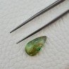 Tormalina Verde Naturale Forma Goccia Piatto Cabochon Liscio Fatto a Mano 17X9X6mm 8,15 Carati 1pz