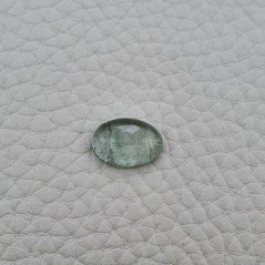 Tormalina Verde Chiaro Naturale Forma Ovale Piatto Cabochon Liscio Fatto a Mano 13X9X4mm 4,25ct