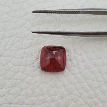 Tormalina Rosa Rubellite Naturale Forma Cuscino Quadrato Piatto Cabochon Liscio Fatto a Mano 11X11X6mm 7,05 ct