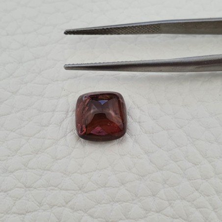 Tormalina Rosa Rubellite Naturale Forma Cuscino Quadrato Piatto Cabochon Liscio Fatto a Mano 10X10X6mm 5,25 ct