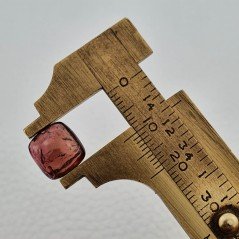 Tormalina Rosa Rubellite Naturale Forma Cuscino Quadrato Piatto Cabochon Liscio Fatto a Mano 10X10X6mm 5,25  ct