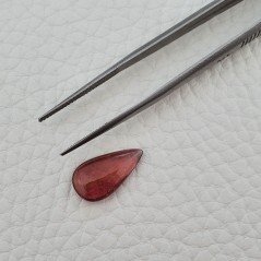 Tormalina Rosa Rubellite Naturale Forma Goccia Piatto Cabochon Liscio Fatto a Mano 16X8X3mm 4,10 ct