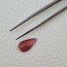 Tormalina Rosa Rubellite Naturale Forma Goccia Piatto Cabochon Liscio Fatto a Mano 16X8X3mm 4,10 ct