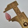 Tormalina Rosa Rubellite Naturale Forma Goccia Piatto Cabochon Liscio Fatto a Mano 16X8X3mm 4,10 ct