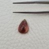 Tormalina Rosa Rubellite Naturale Forma Goccia Piatto Cabochon Liscio Fatto a Mano 13X9X5mm 4,90 ct