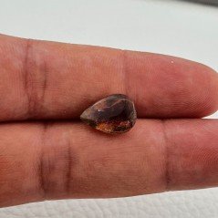 Tormalina Rosa Rubellite Naturale Forma Goccia Piatto Cabochon Liscio Fatto a Mano 13X9X5mm 4,90 ct
