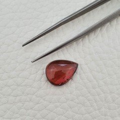 Tormalina Rosa Rubellite Naturale Forma Goccia Piatto Cabochon Liscio Fatto a Mano 14X11X5mm 7,05 ct
