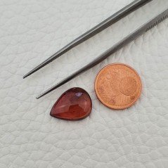 Tormalina Rosa Rubellite Naturale Forma Goccia Piatto Cabochon Liscio Fatto a Mano 14X11X5mm 7,05 ct