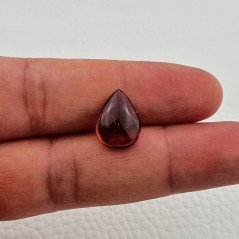 Tormalina Rosa Rubellite Naturale Forma Goccia Piatto Cabochon Liscio Fatto a Mano 14X11X5mm 7,05 ct