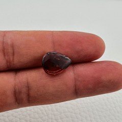 Tormalina Rosa Rubellite Naturale Forma Goccia Piatto Cabochon Liscio Fatto a Mano 14X11X5mm 7,05 ct