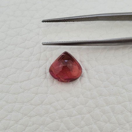 Tormalina Rosa Rubellite Naturale Forma Cuore Piatto Cabochon Liscio Fatto a Mano 11X11X6mm 5,15 ct