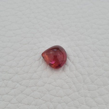 Tormalina Rosa Rubellite Naturale Forma Cuore Piatto Cabochon Liscio Fatto a Mano 11X11X6mm 5,15 ct