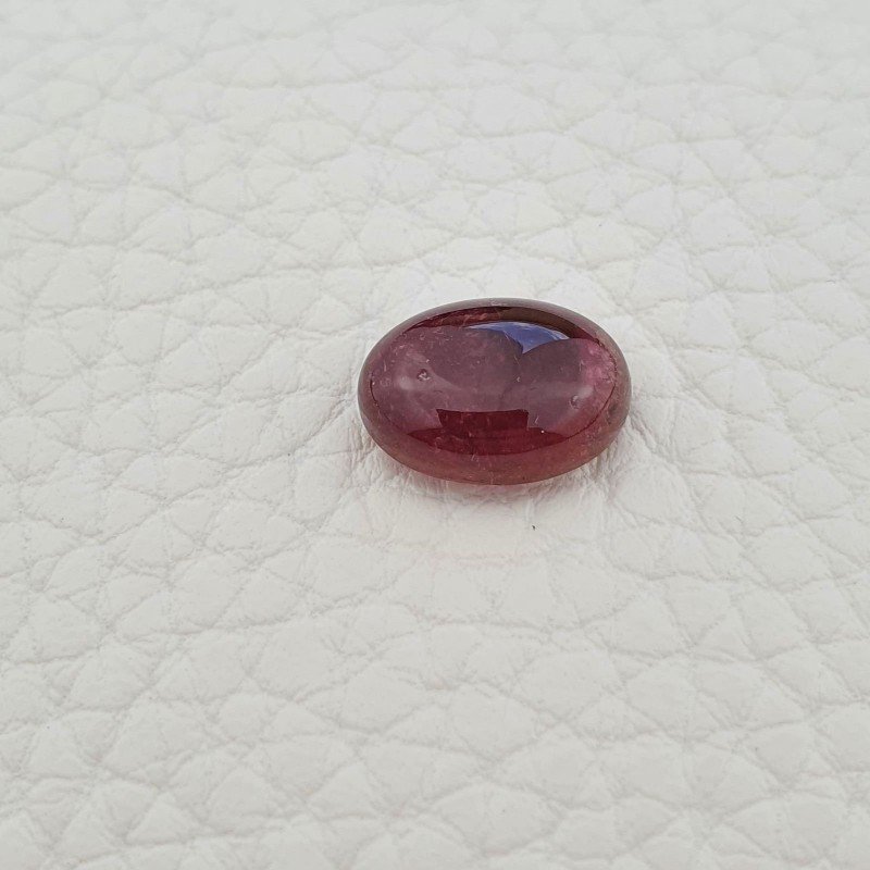 Tormalina Rosa Rubellite Naturale Forma Ovale Piatto Cabochon Liscio Fatto a Mano 12X9X5mm 5,30ct