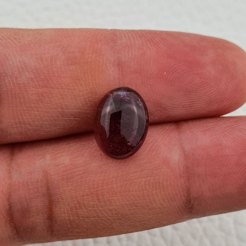 Tormalina Rosa Rubellite Naturale Forma Ovale Piatto Cabochon Liscio Fatto a Mano 12X9X5mm 5,30ct