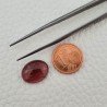 Tormalina Rosa Rubellite Naturale Forma Ovale Piatto Cabochon Liscio Fatto a Mano 15X11,5X5mm 7,60 ct
