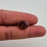 Tormalina Rosa Rubellite Naturale Forma Ovale Piatto Cabochon Liscio Fatto a Mano 15X11,5X5mm 7,60 ct